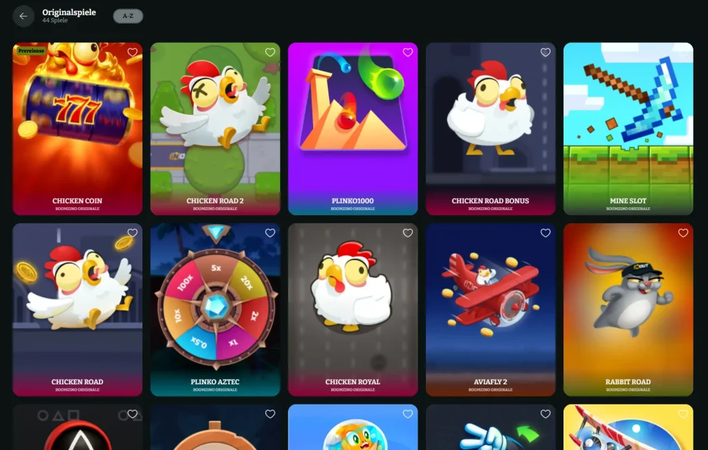 Boomzino Casino Originalspiele wie Chicken Road, Plinko und Mine Slot